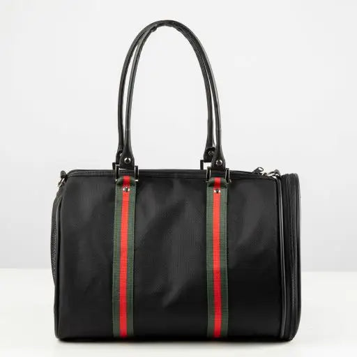 Duffel - Black with Stripe Bag Carrier