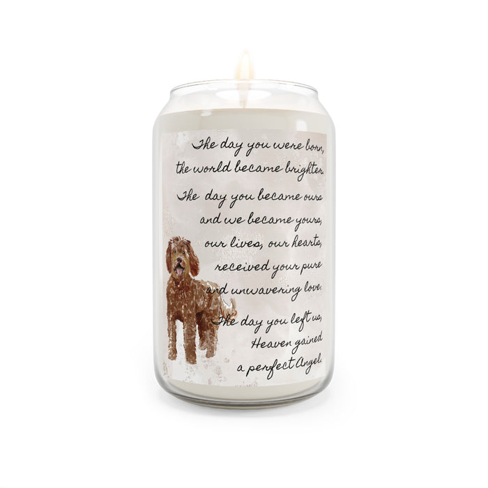 The Day Labradoodle Chocolate Pet Memorial Scented Candle, 13.75oz
