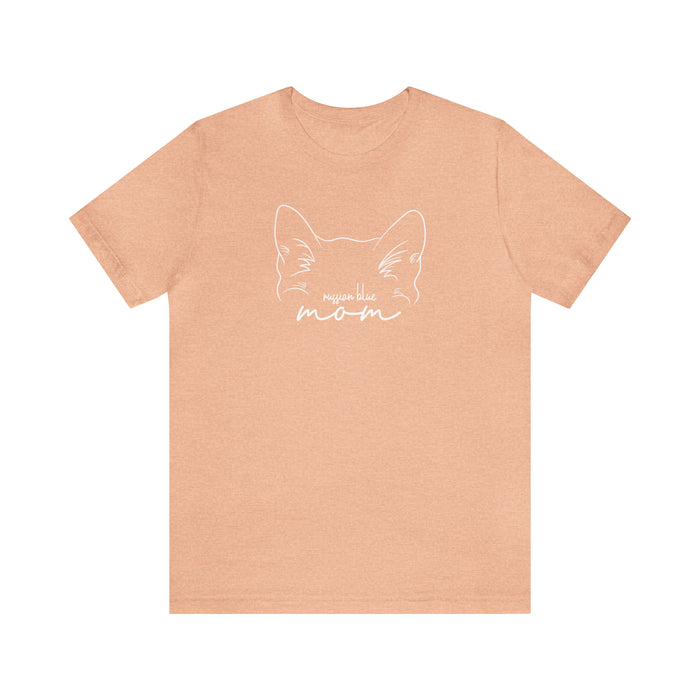 Russian Blue Cat Mom Short Sleeve Tee