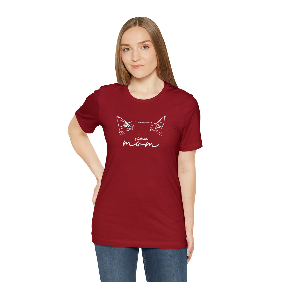 Siberian Cat Mom Short Sleeve Tee