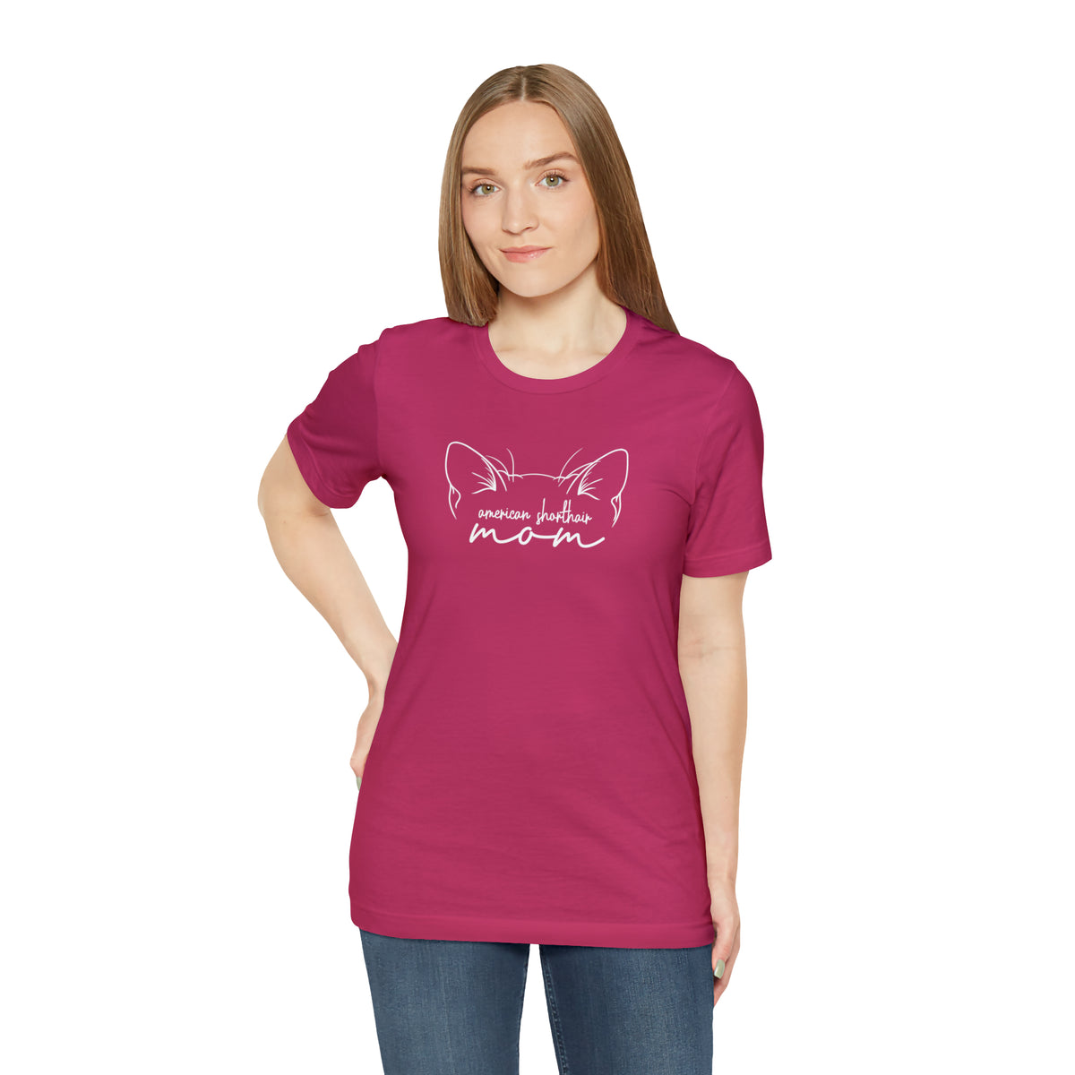 American Shorthair Cat Mom Short Sleeve Tee