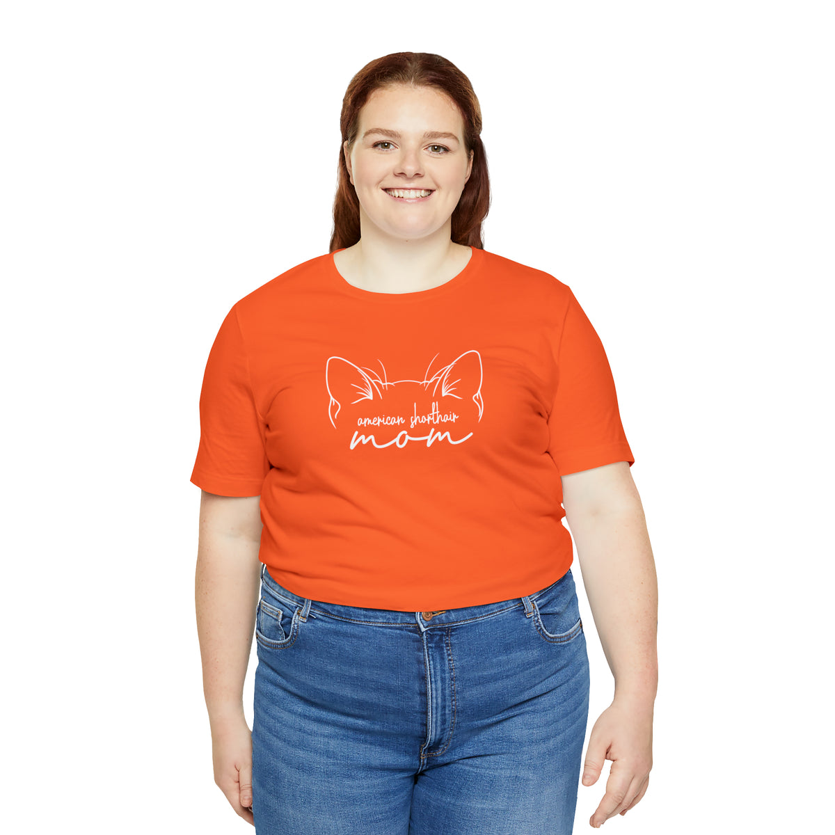 American Shorthair Cat Mom Short Sleeve Tee