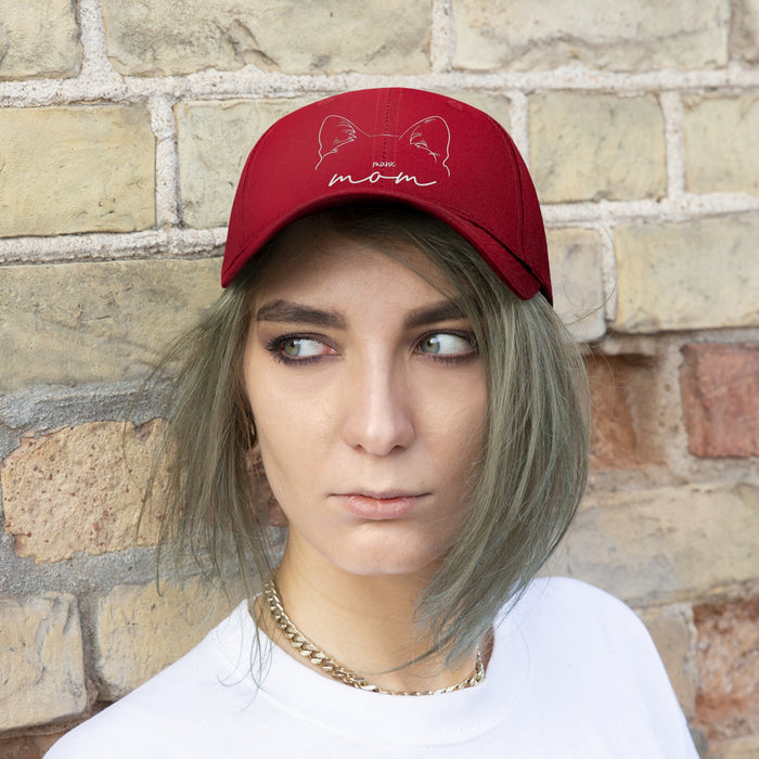 Manx Cat Mom Embroidered Twill Hat
