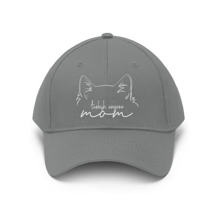 Turkish Angora Cat Mom Embroidered Twill Hat