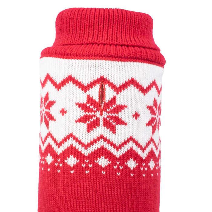 Fairisle Snowflake Roll Sweater