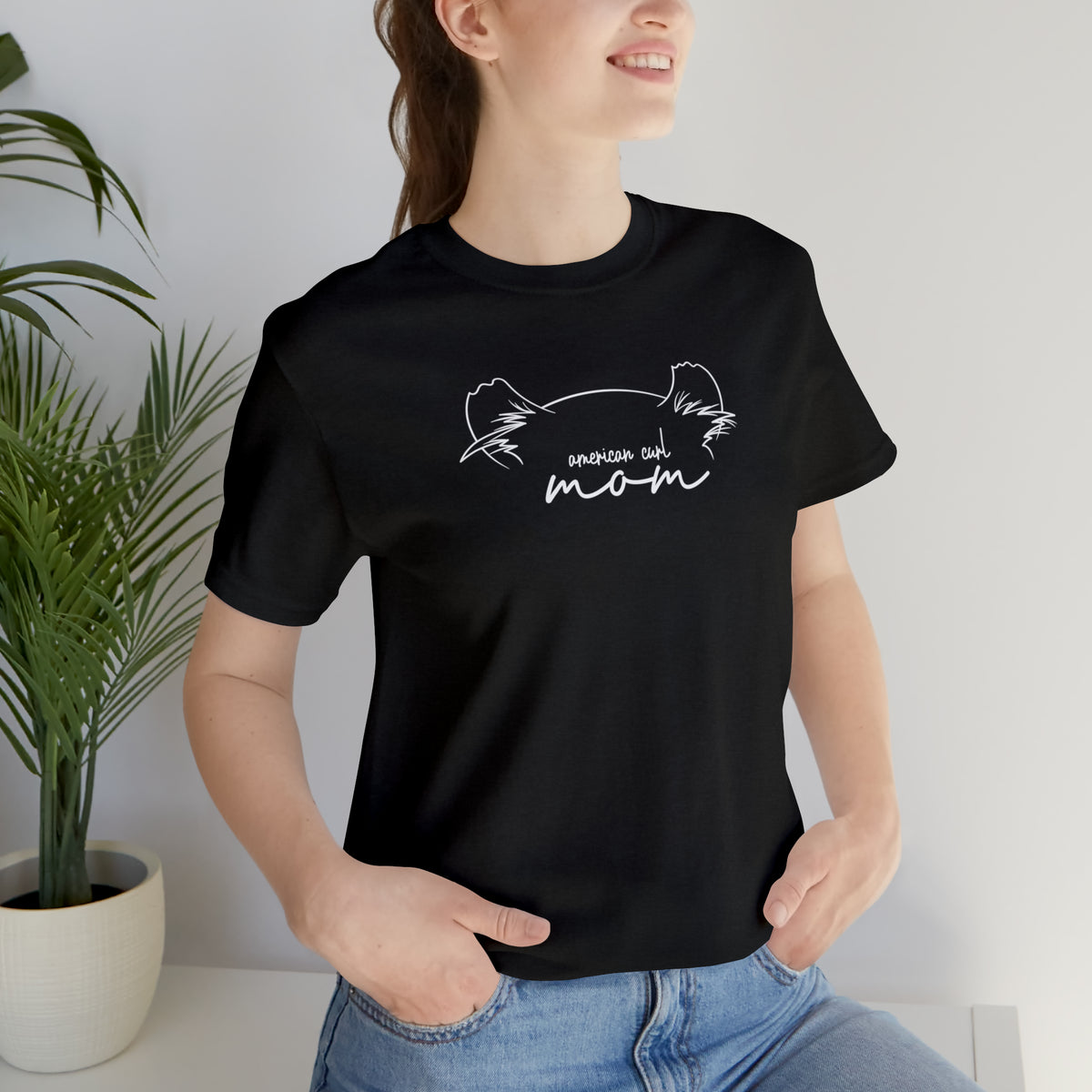 American Curl Cat Mom Short Sleeve Tee