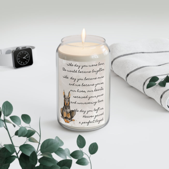 The Day Doberman Pinscher Pet Memorial Scented Candle, 13.75oz