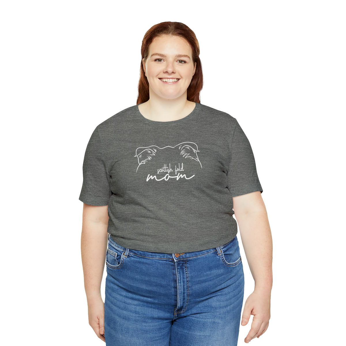 Scottish Fold Cat Mom Short Sleeve Tee