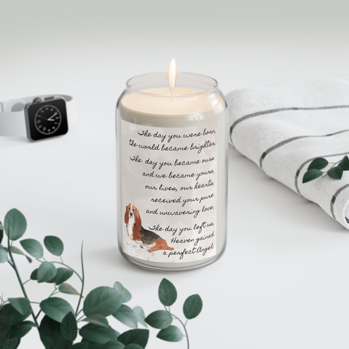 The Day Basset Hound Pet Memorial Scented Candle, 13.75oz