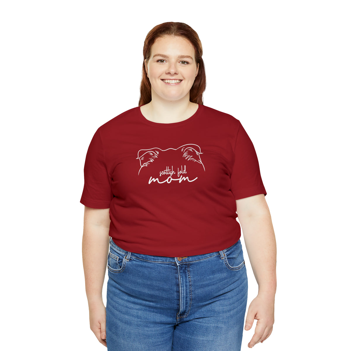Scottish Fold Cat Mom Short Sleeve Tee