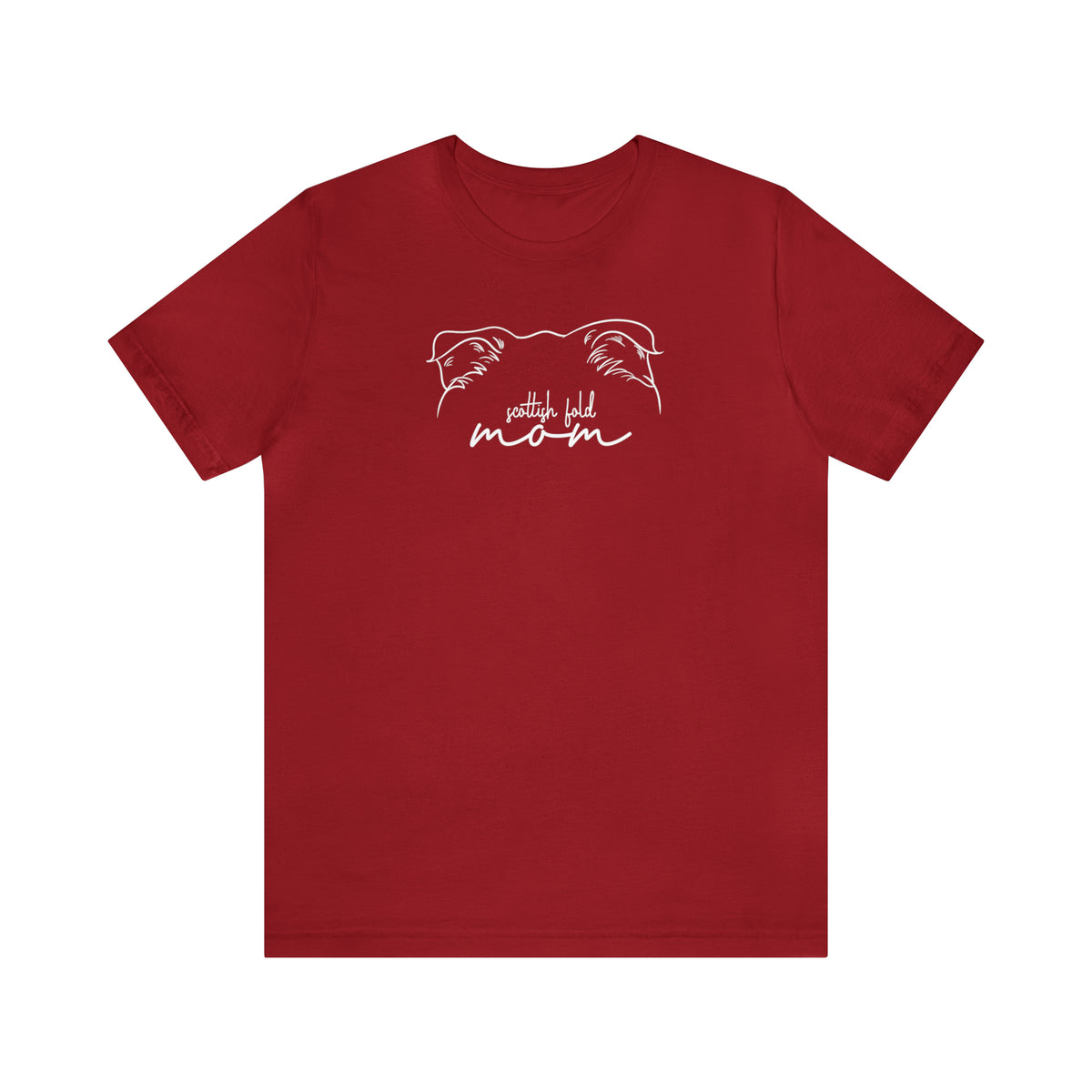 Scottish Fold Cat Mom Short Sleeve Tee