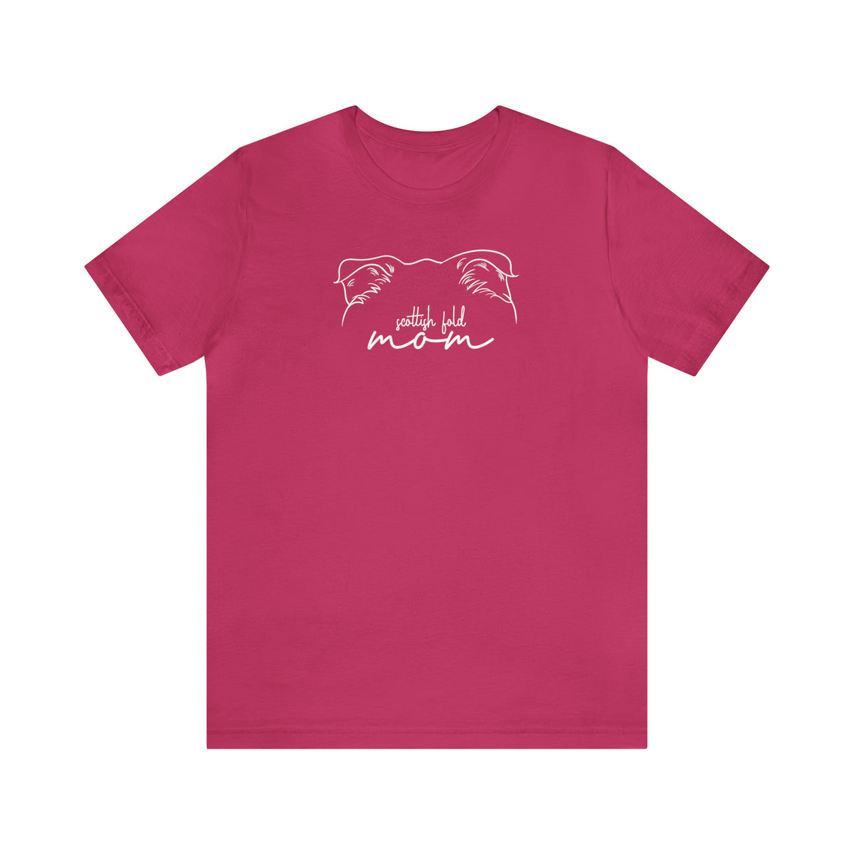 Scottish Fold Cat Mom Short Sleeve Tee