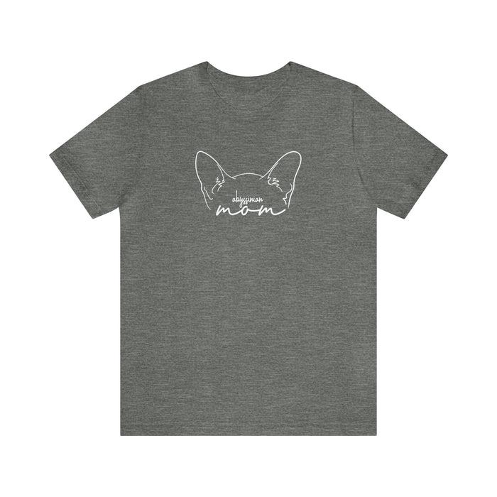 Abyssinian Cat Mom Short Sleeve Tee