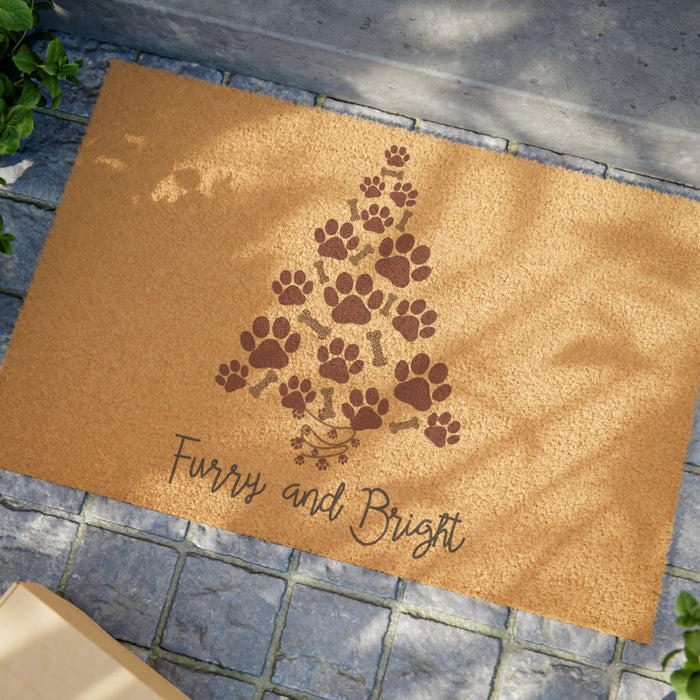 Furry and Bright Coir Doormat