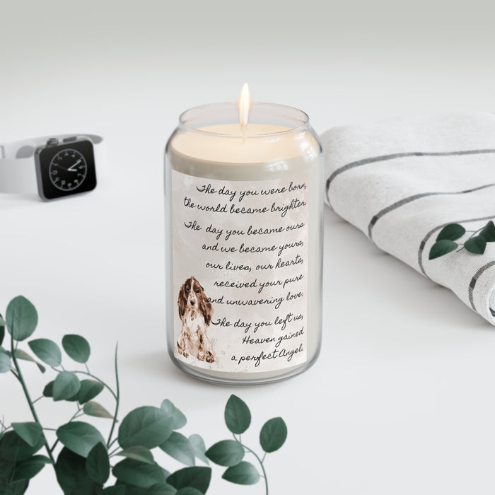 The Day Cocker Spaniel Brown Pet Memorial Scented Candle, 13.75oz