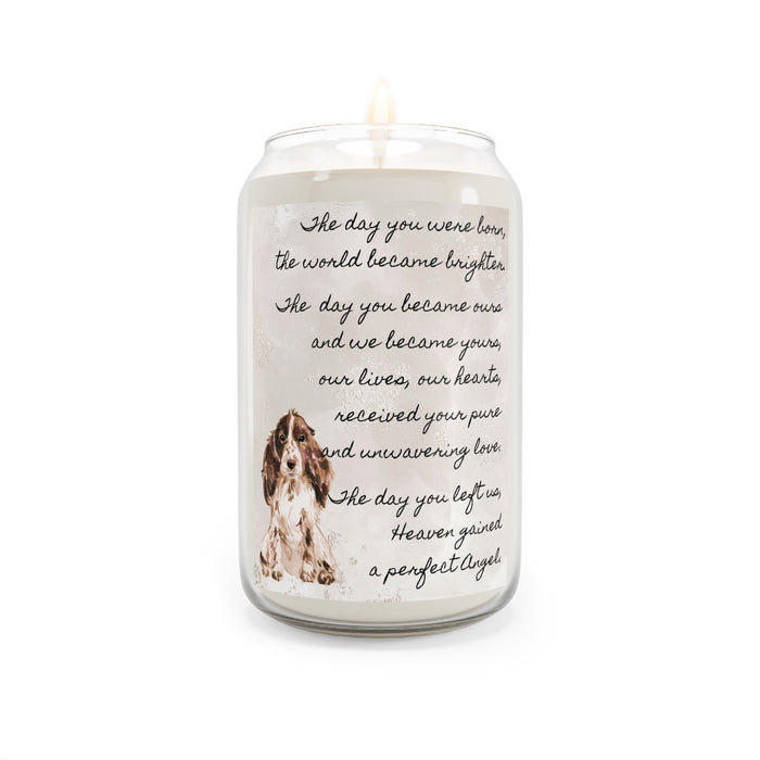 The Day Cocker Spaniel Brown Pet Memorial Scented Candle, 13.75oz