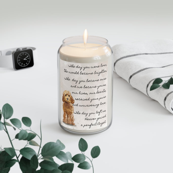 The Day Cockapoo Golden Honey Pet Memorial Scented Candle, 13.75oz