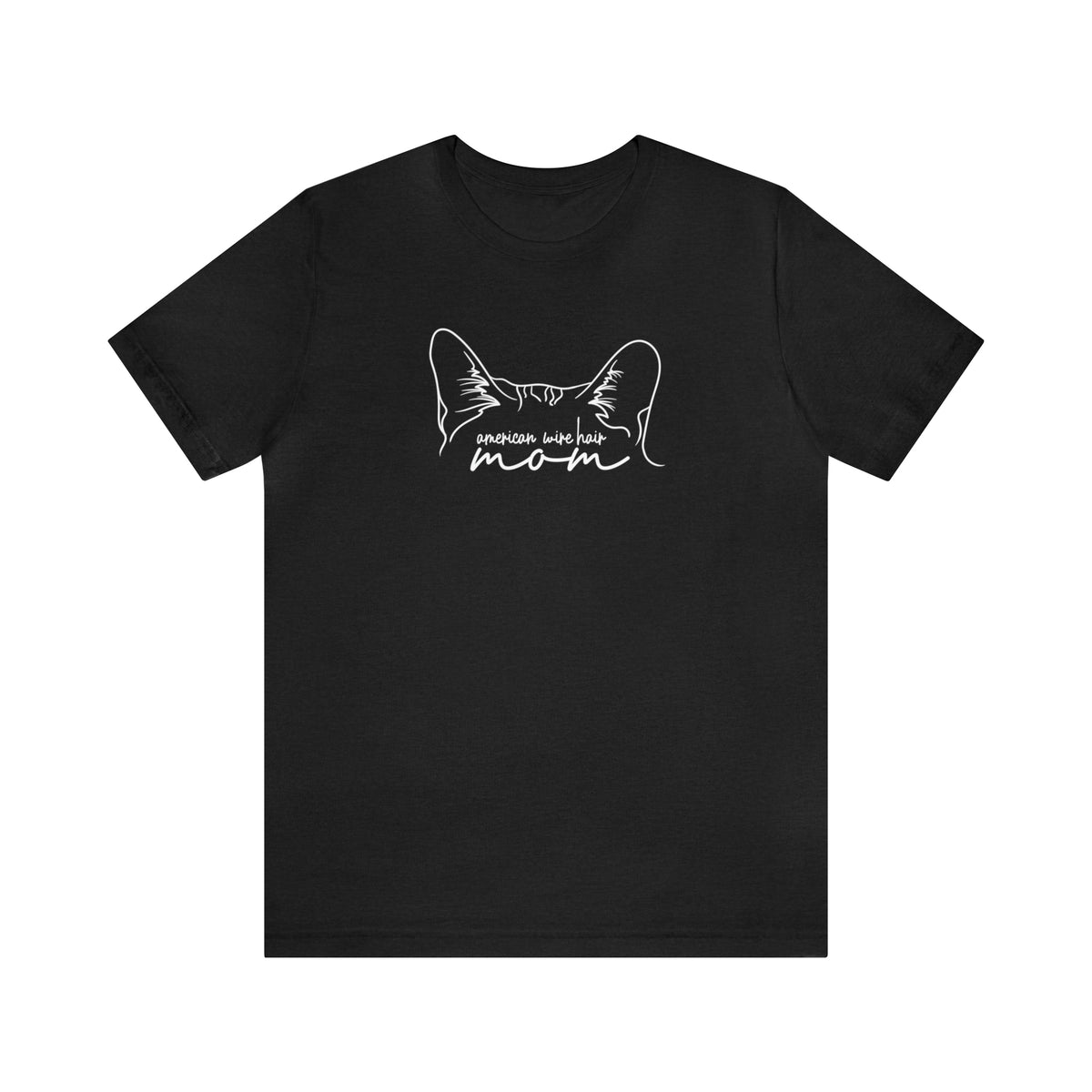 American Wire Hair Cat Mom Short Sleeve Tee