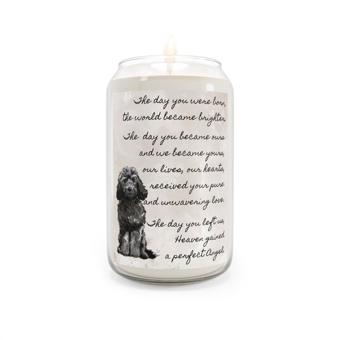The Day Cockapoo Black Pet Memorial Scented Candle, 13.75oz
