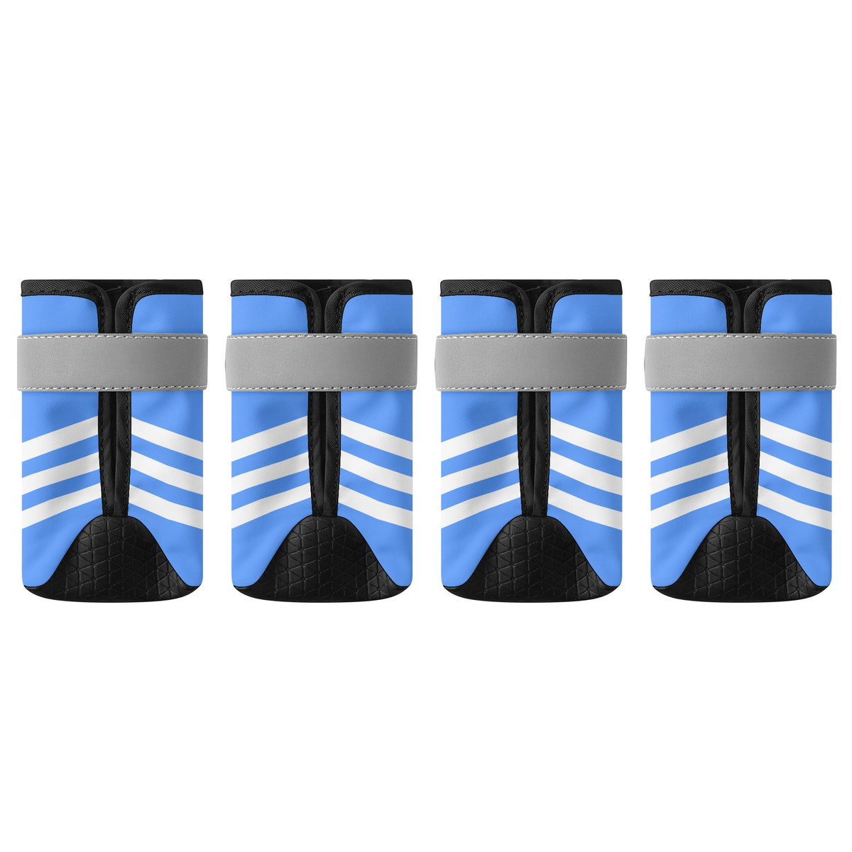 Retro Blue and White Striped Non Slip Dog Socks