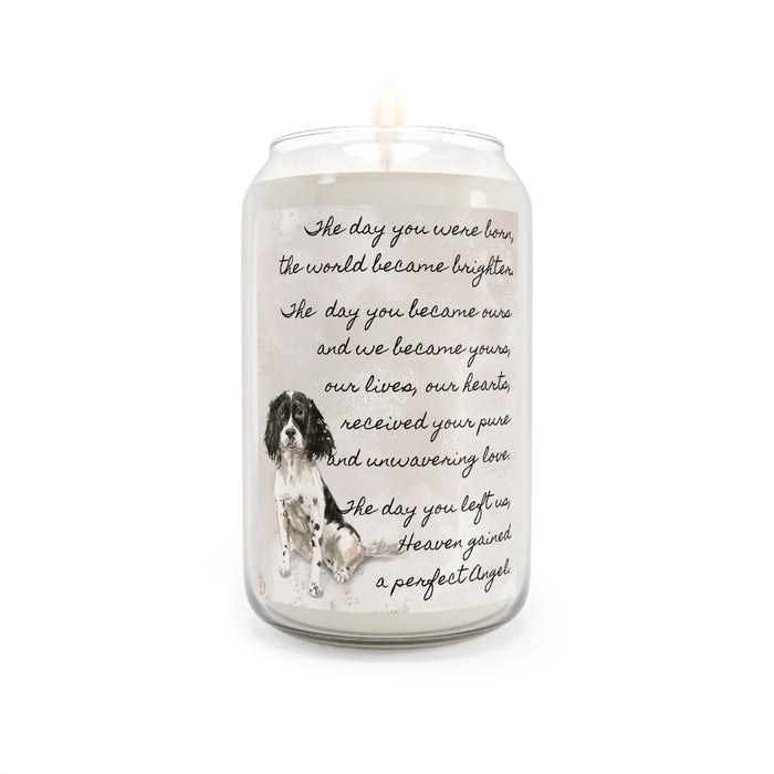 The Day English Springer Spaniel Black Pet Memorial Scented Candle, 13.75oz