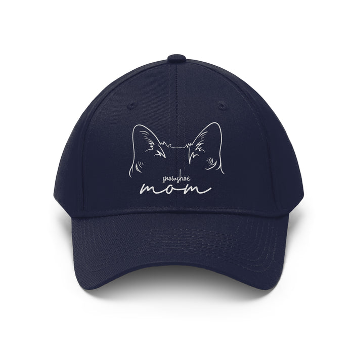 Snowshoe Cat Mom Embroidered Twill Hat
