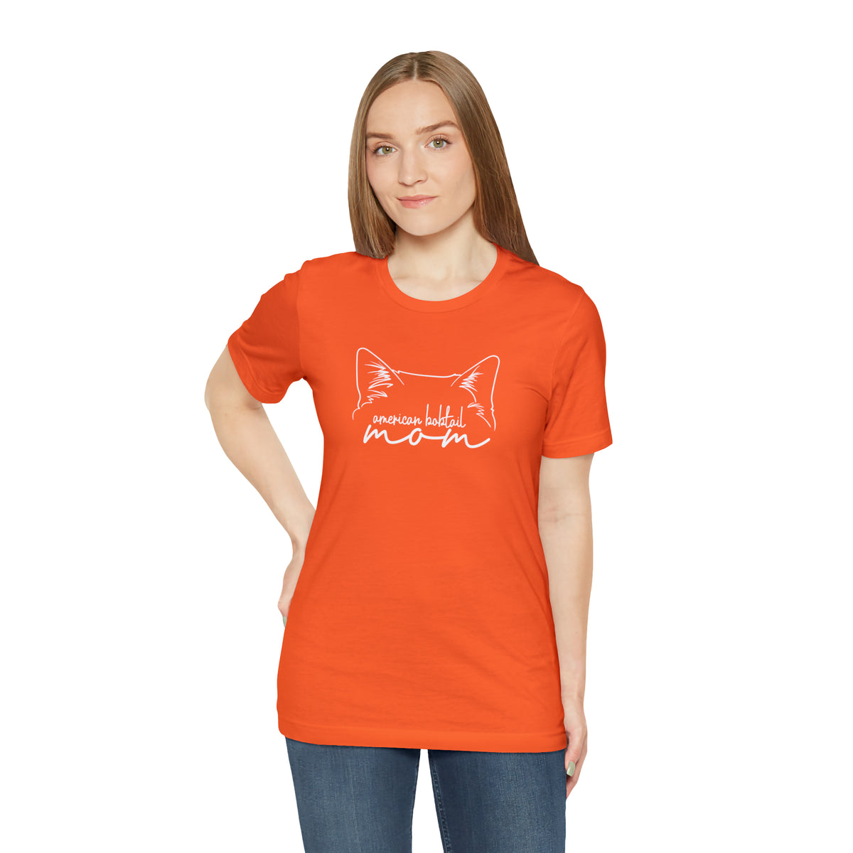 American Bobtail Cat Mom Short Sleeve Tee