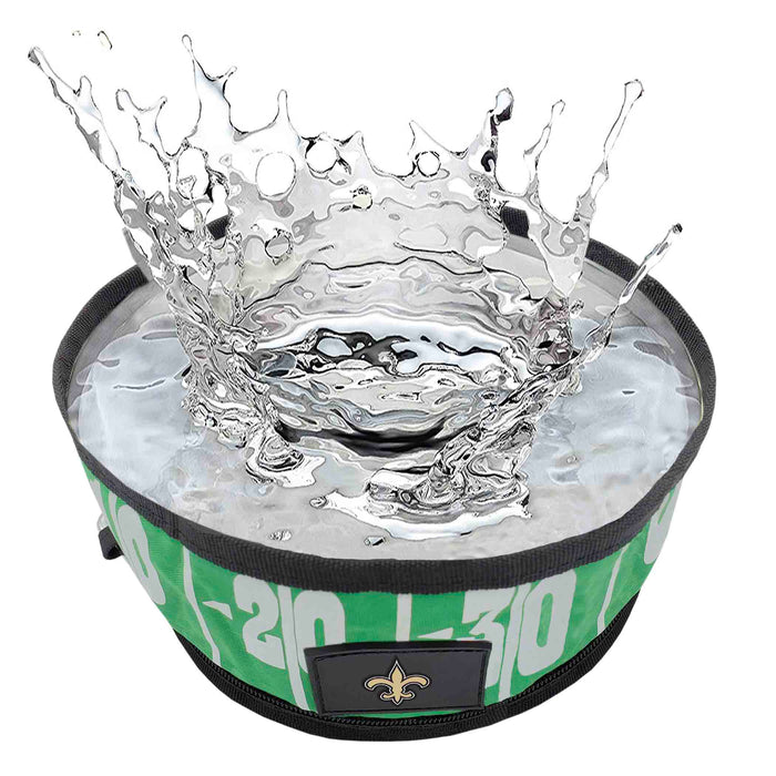 New Orleans Saints Collapsible Pet Bowl