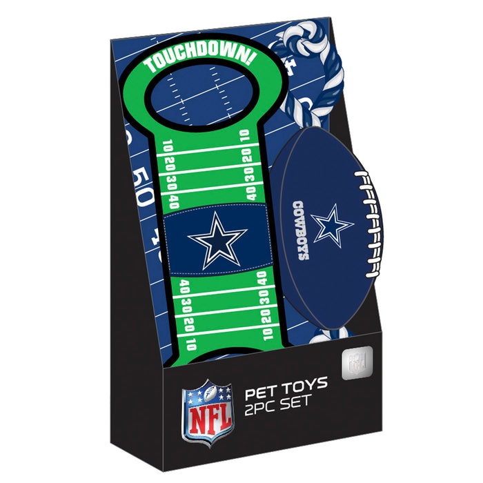 Dallas Cowboys 2 Piece Dog Toy Gift Set