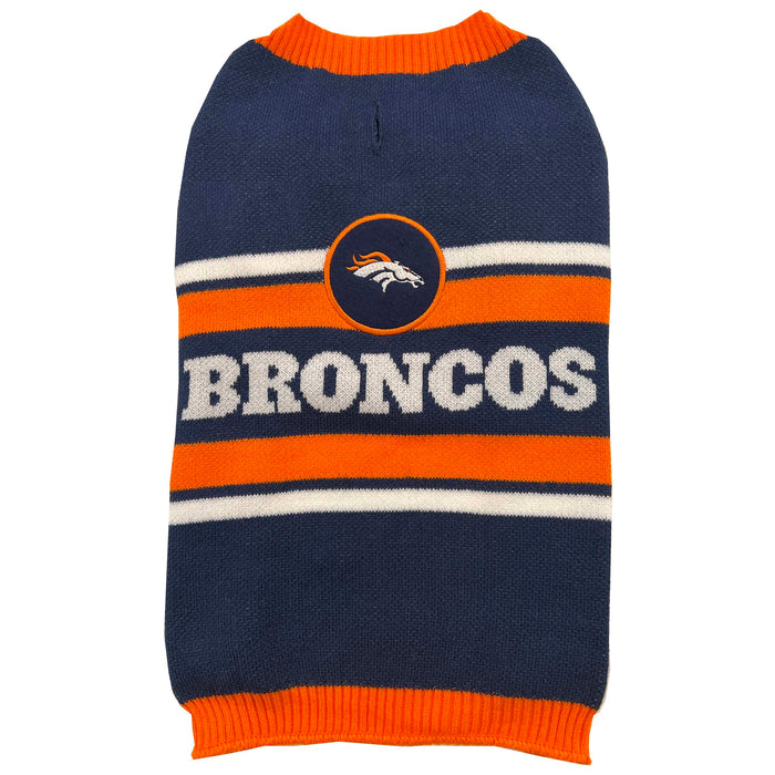 Denver Broncos Colorblock Pet Sweater