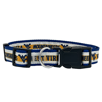 WV Mountaineers Dog Satin Collar or Leash