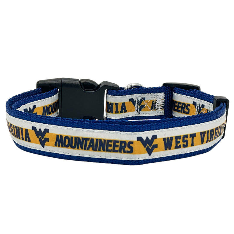 WV Mountaineers Dog Satin Collar or Leash