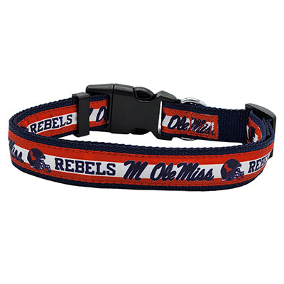 MS Ole Miss Rebels Dog Satin Collar or Leash