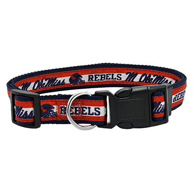 MS Ole Miss Rebels Satin Dog Collar or Leash