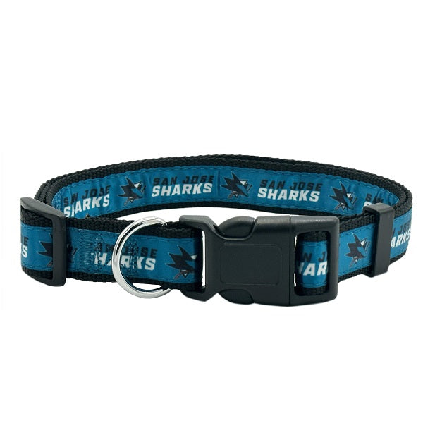 San Jose Sharks Satin Dog Collar or Leash