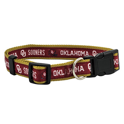 OK Sooners Satin Dog Collar or Leash