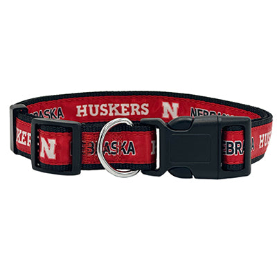 NE Cornhuskers Dog Satin Collar or Leash