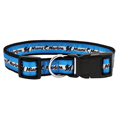 Miami Marlins Dog Satin Collar or Leash