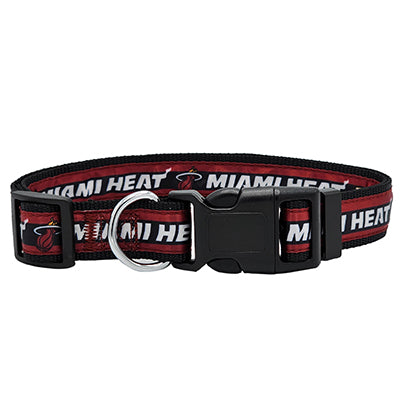 Miami Heat Satin Dog Collar or Leash