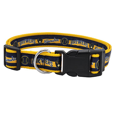 Milwaukee Brewers Satin Dog Collar or Leash