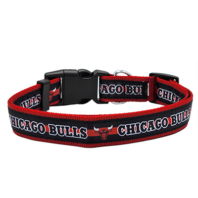 Chicago Bulls Satin Dog Collar or Leash