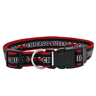 Chicago Bulls Satin Dog Collar or Leash