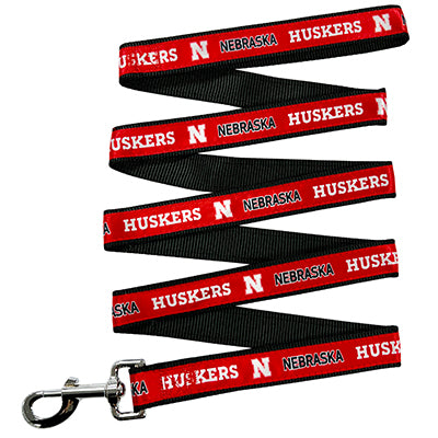 NE Cornhuskers Satin Dog Collar or Leash