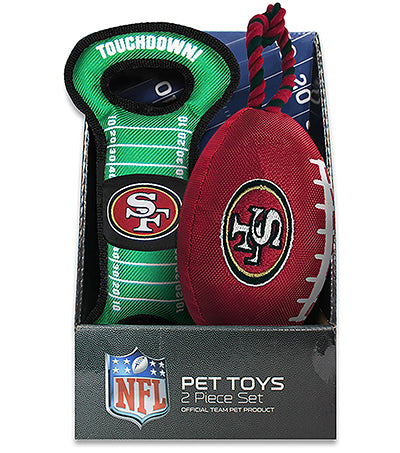 San Francisco 49ers 2 Piece Dog Toy Gift Set