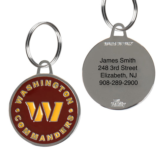 Washington Commanders Pet ID Tag