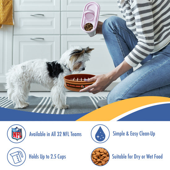 Cleveland Browns Football Slow Feeder Bowl