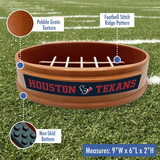 Houston Texans Football Slow Feeder Bowl