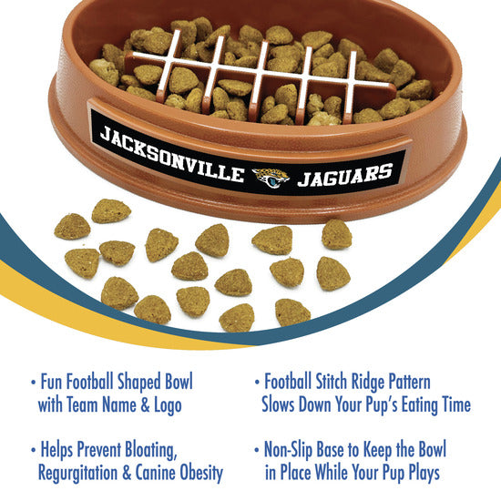 Jacksonville Jaguars Football Slow Feeder Bowl