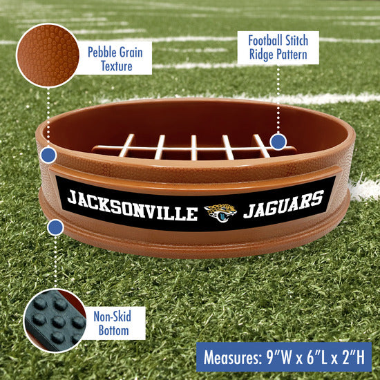 Jacksonville Jaguars Football Slow Feeder Bowl