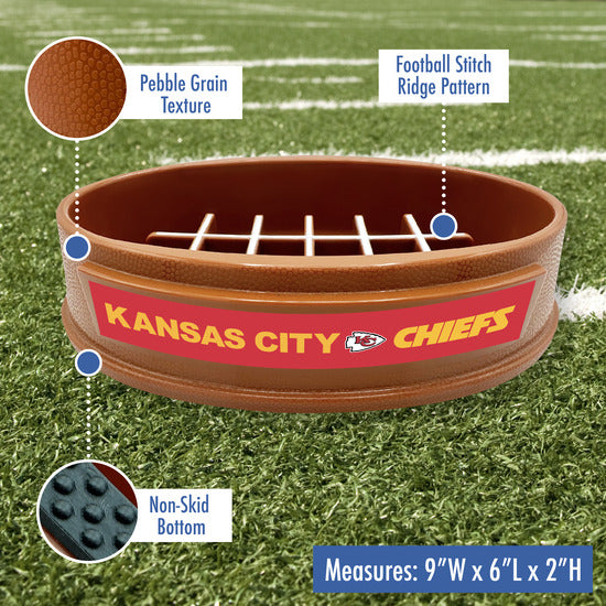 Kansas City Chiefs Football Slow Feeder Bowl